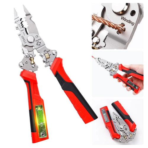 16-in-1 Wire Stripper & Twister Pliers with Voltage Tester
