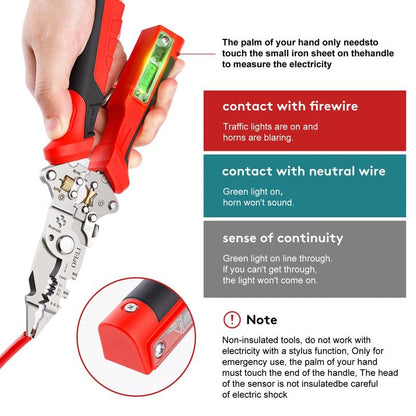 16-in-1 Wire Stripper & Twister Pliers with Voltage Tester