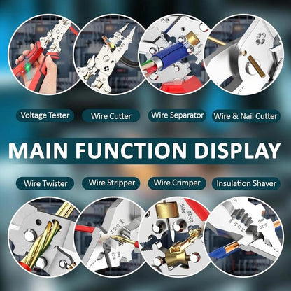 16-in-1 Wire Stripper & Twister Pliers with Voltage Tester